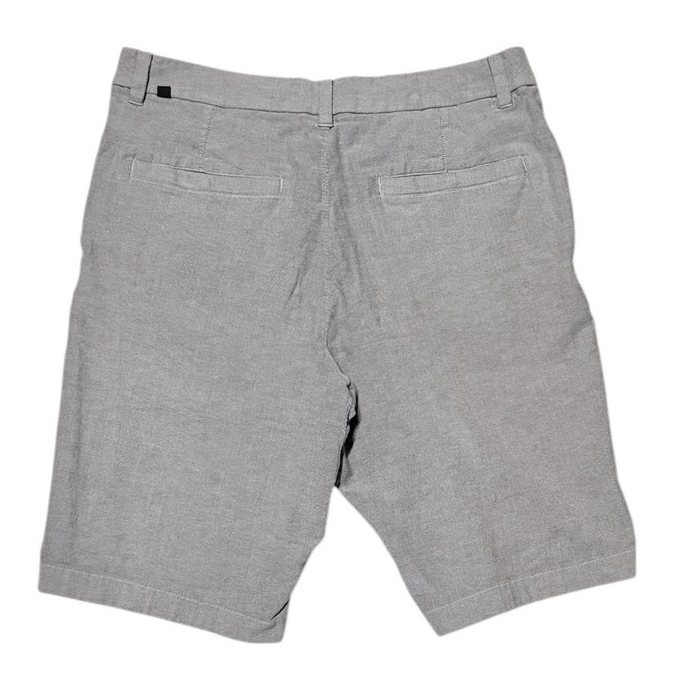 Lululemon Commission Shorts Men 33 Gray Woven 11" Qwick Oxford Chino Casual Golf - Picture 6 of 10